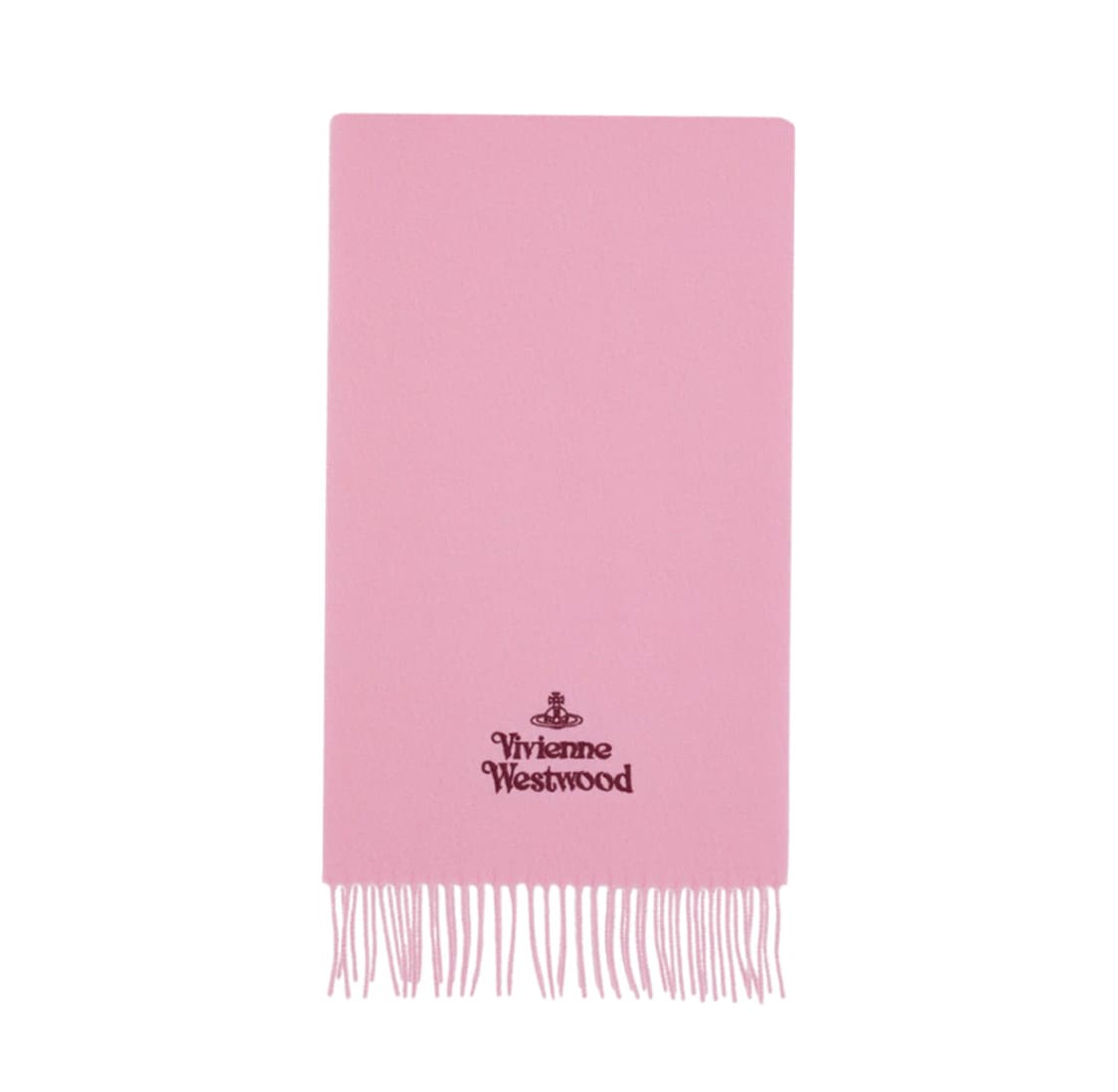 (새상품) 비비안웨스트우드 로고 자수 울 머플러 핑크 상품이미지1