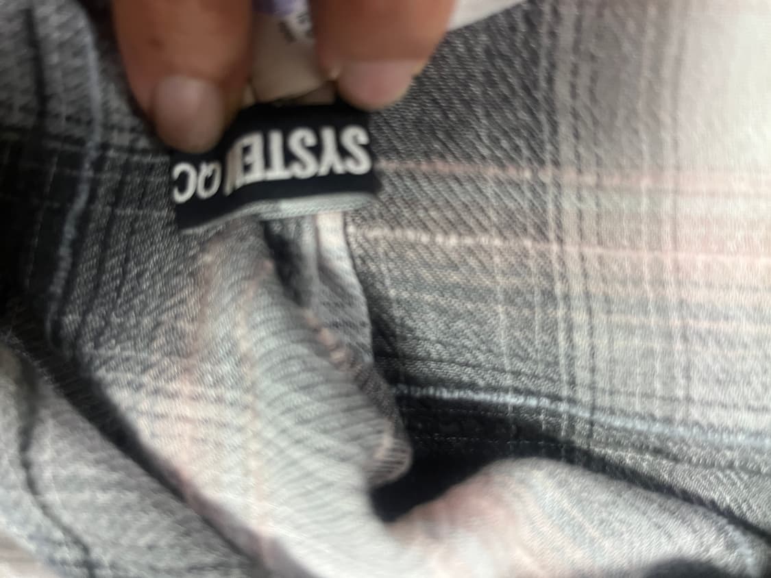 시스템옴므 오버핏 체크셔츠 판매합니다. 상품이미지6