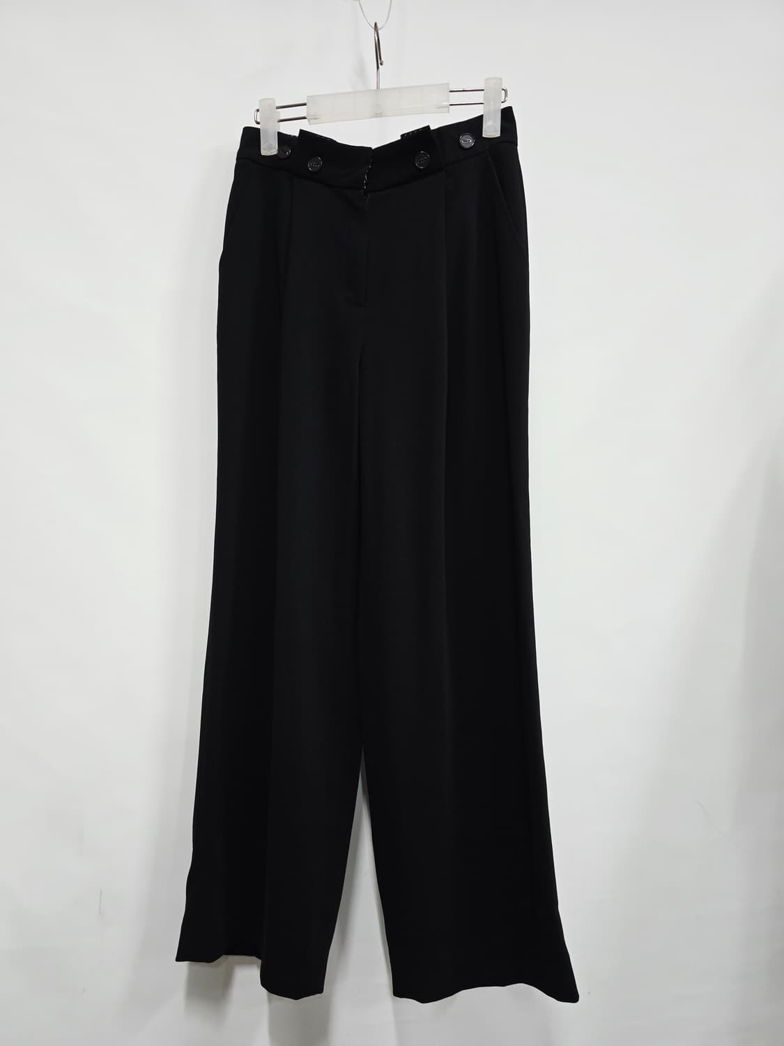 타시뉴욕 블랙 와이드 정장 핀턱 바지 상품이미지1