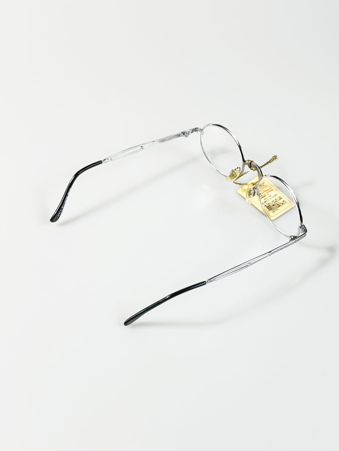 90s 일본제 STATE 실버크롬 오벌 메탈 빈티지  안경 상품이미지4