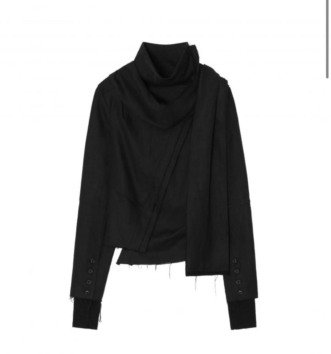 Asym Scarf Jacket [BK Linen] (2 sizes) 상품이미지1