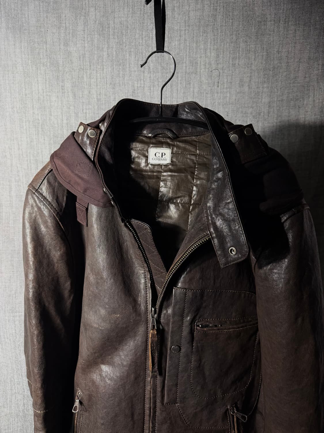 CP컴퍼니 램스킨 고글 레더자켓 상품이미지3