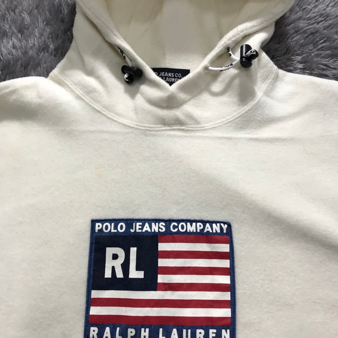 [[L-XL, 공용] 폴로(POLO)진스 오버핏 플리스 후드티셔츠 상품이미지3