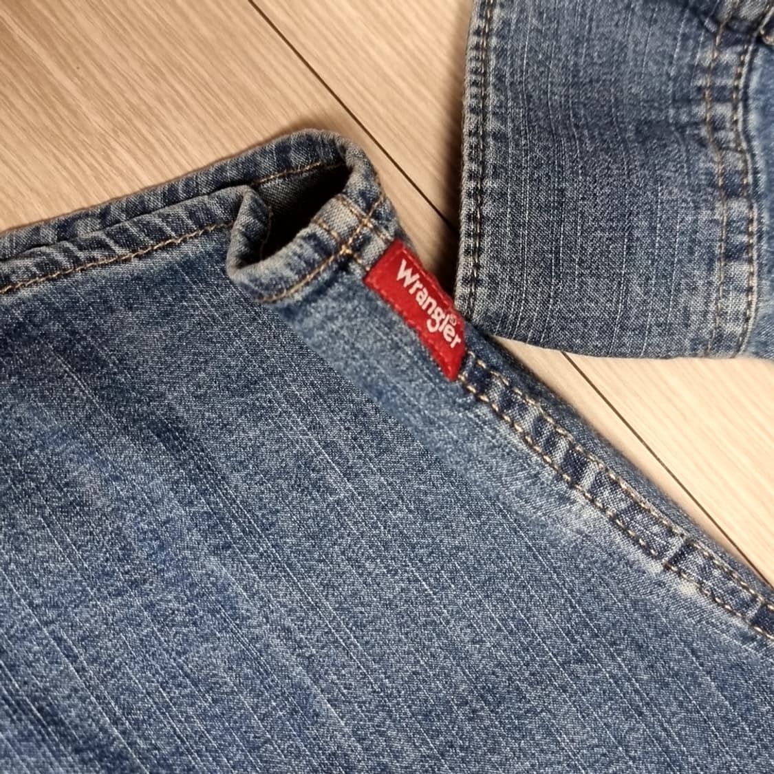 빈티지 랭글러 데님 셔츠 FAKE LOVE 자수(95) 상품이미지9