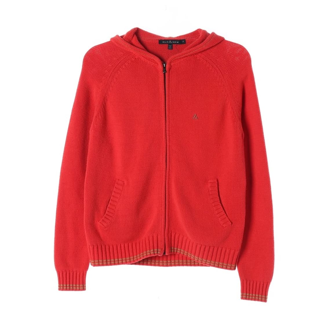 올드앤뉴 엠블럼 자수 니트 후드 집업 F 상품이미지1