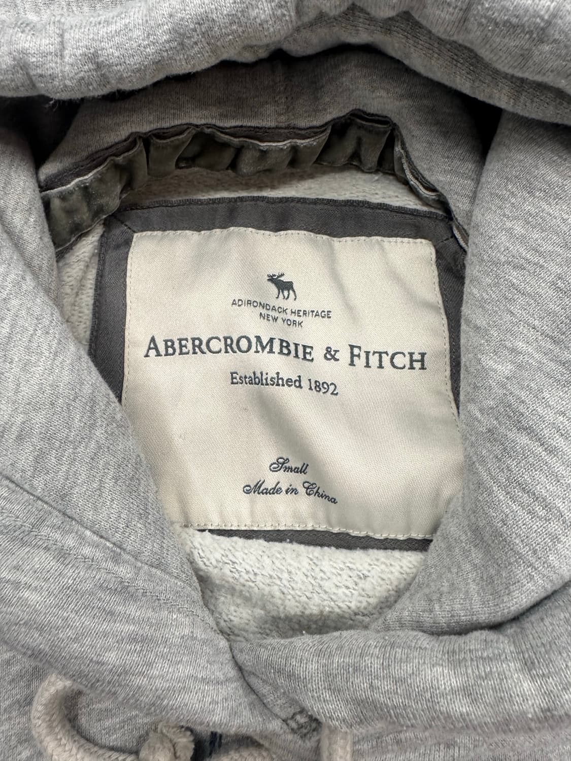 S)아베크롬비 빈티지 프린팅 그레이 여성 후드티 상품이미지4