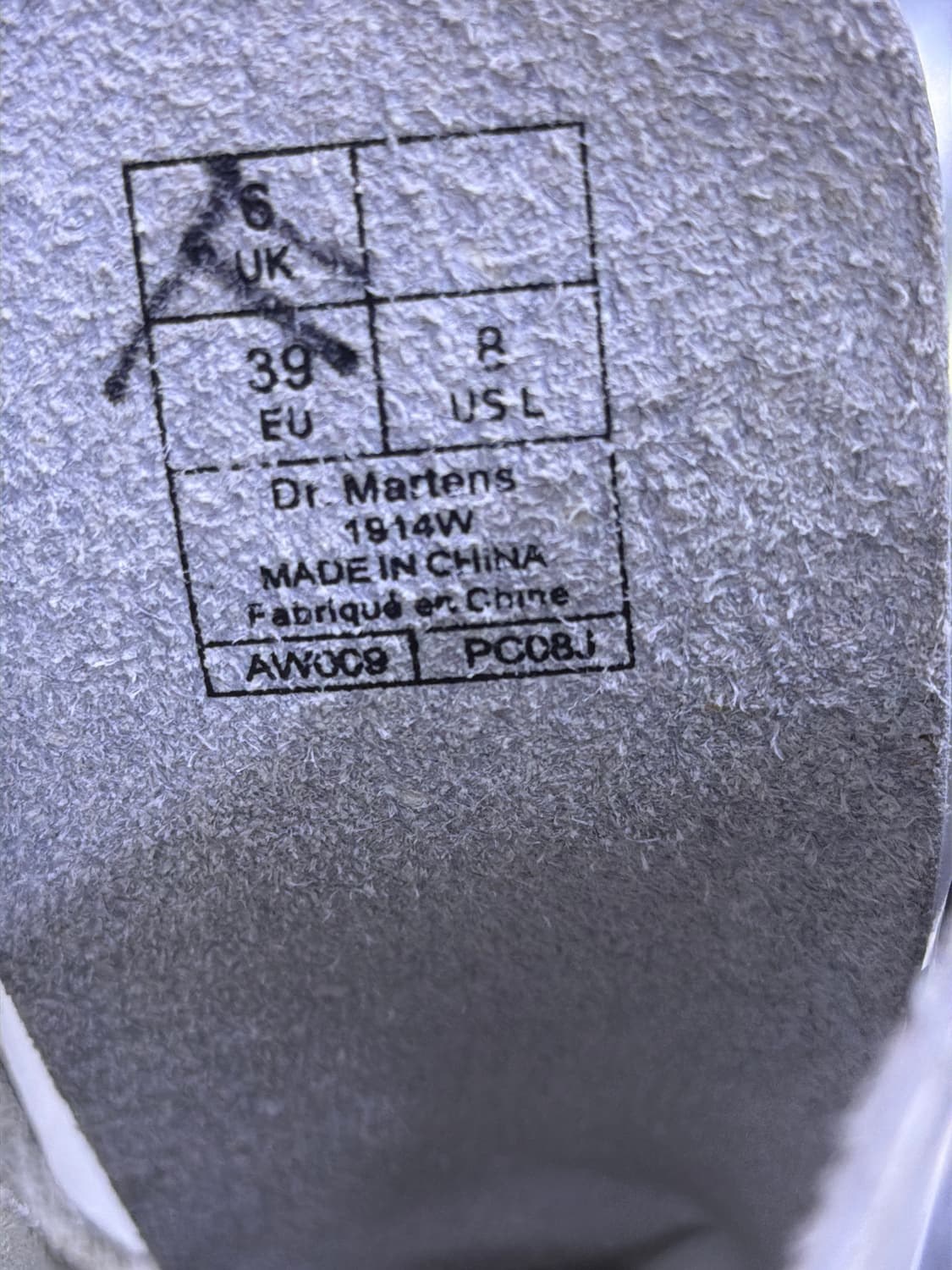 닥터마틴 1914W 14홀 지퍼 부츠 워커 화이트 250 상품이미지9