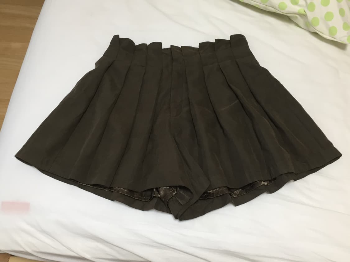 빈티지 모리걸 초코브라운 반바지 스커트 상품이미지1