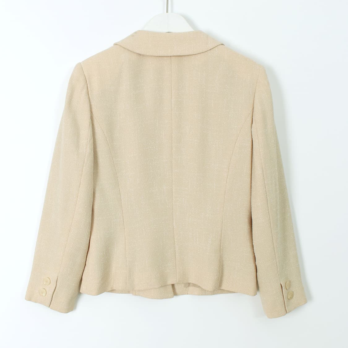 일본 빈티지 아이보리 트위드 자켓 스커트 셋업 세트 상품이미지5