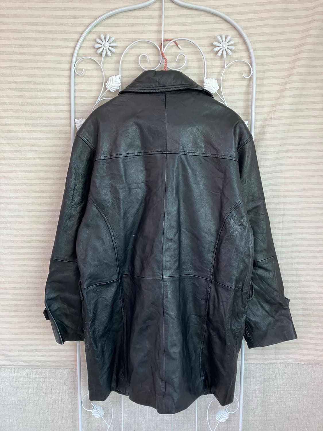 빈티지 블랙 레더 자켓 y2k 스트릿 갸루 펑키 일본빈티지516  fab 상품이미지2