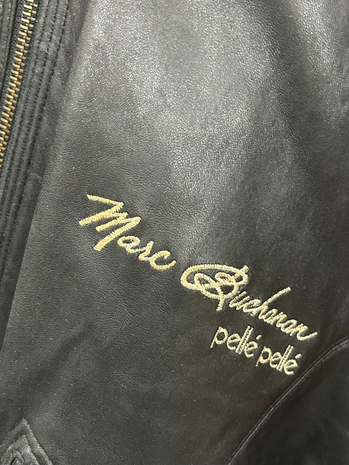 90s 펠레펠레 마크 뷰캐넌 레더 봄버 자켓 상품이미지2