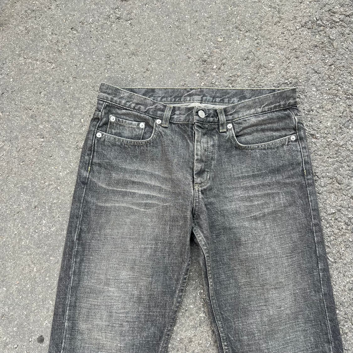 00‘s 헬무트랭 본인기 블랙 워시드 부츠컷 진 상품이미지2