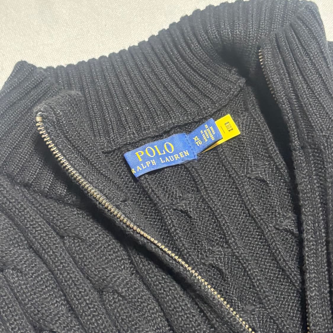 XL 폴로랄프로렌 블랙 하프집업 니트 상품이미지4