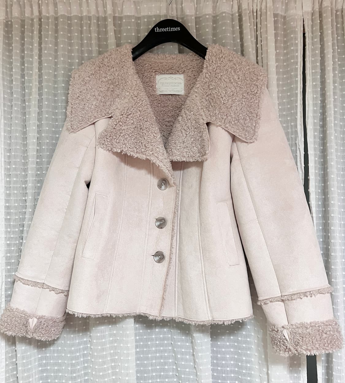 쓰리타임즈 무스탕 isabella fur coat 이자벨라 퍼코트 상품이미지2