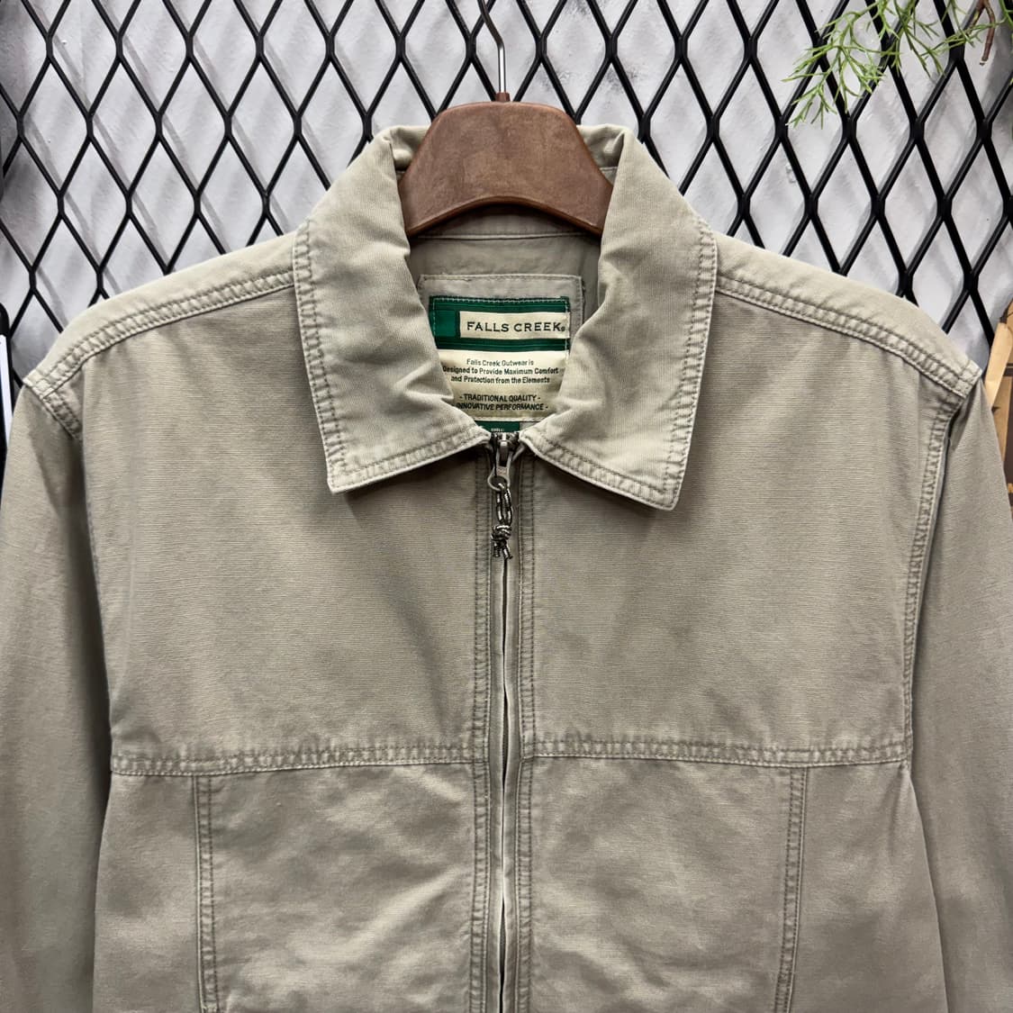 00s USA VINTAGE 데님 트러커자켓 전면 포켓 디테일 카키 상품이미지3