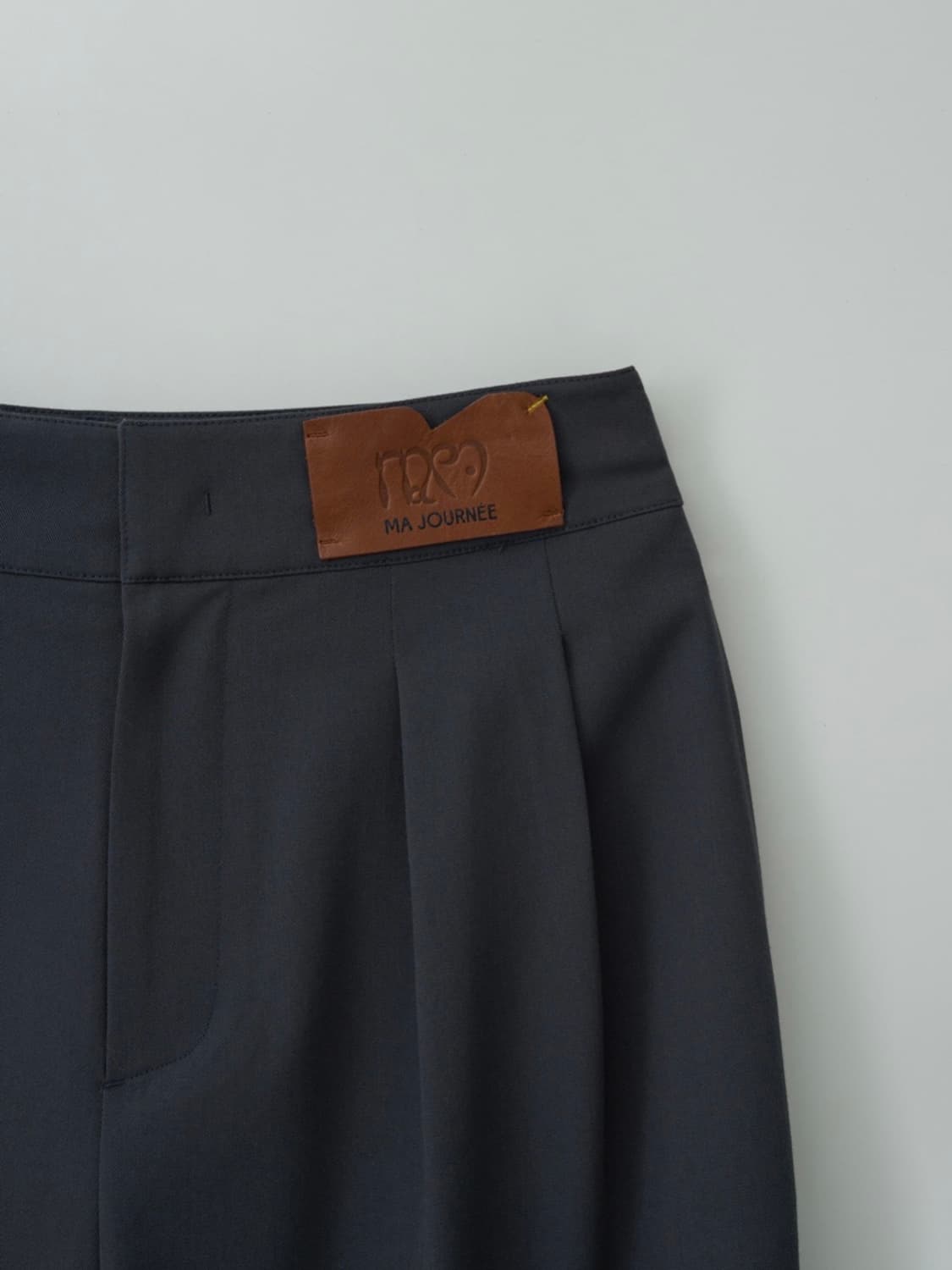 [마조네] Pleats tuck wide pants_grey_M 상품이미지3