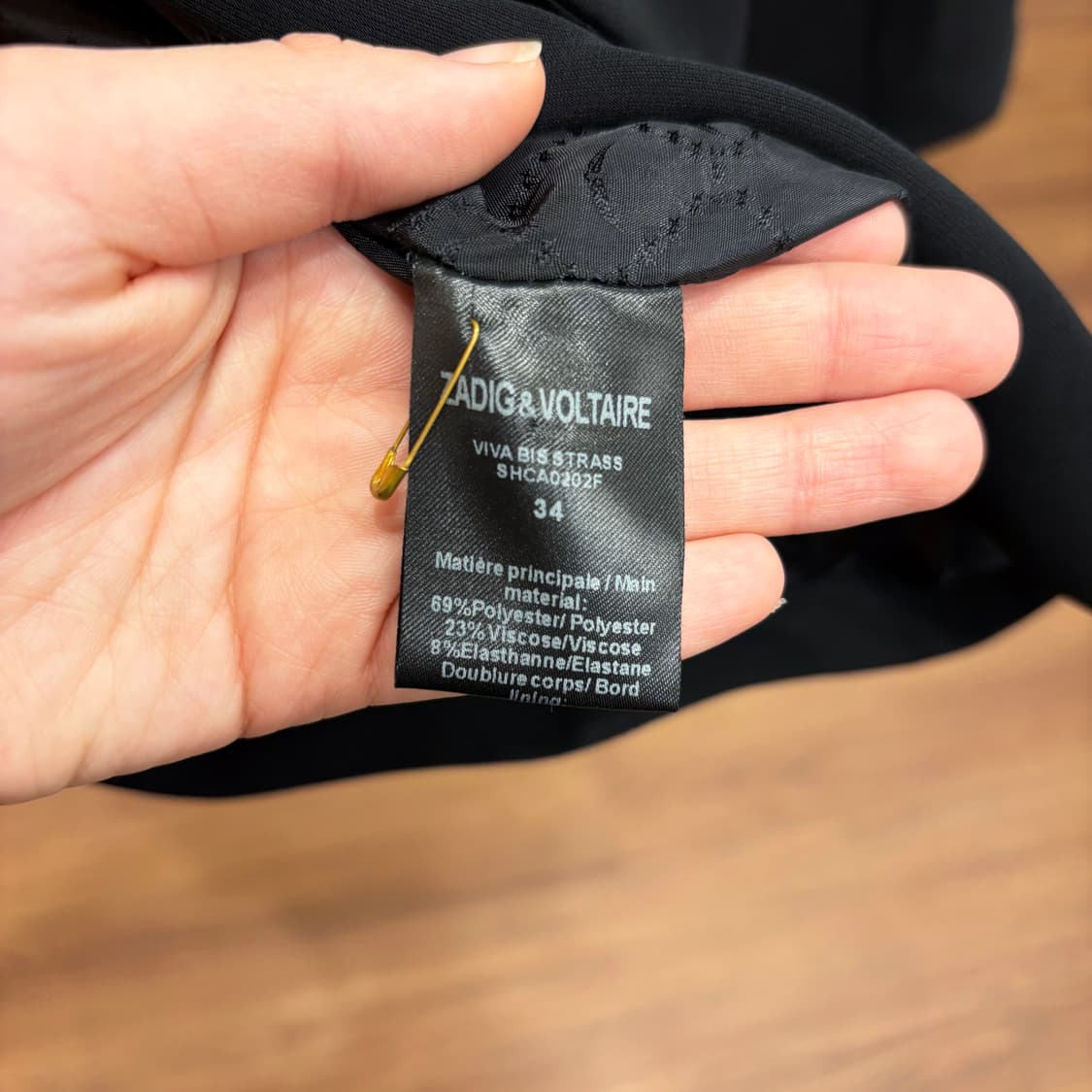 쟈딕 앤 볼테르 테일러드 자켓 비즈 크리스탈 스트라스 로고 디테일 블랙 상품이미지7