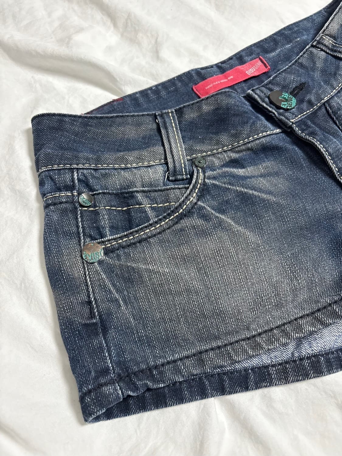 에비수 y2k 청 반바지  상품이미지5