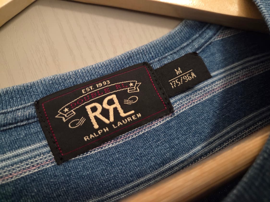 RRL 블루 스트라이프반팔 티셔츠 M 상품이미지2