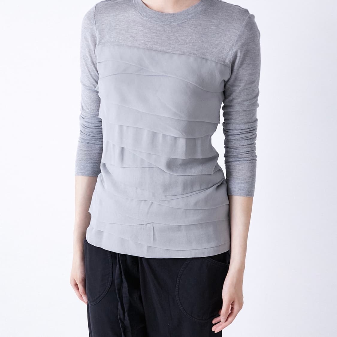 Silk Long Sleeve T-Shirt 상품이미지1
