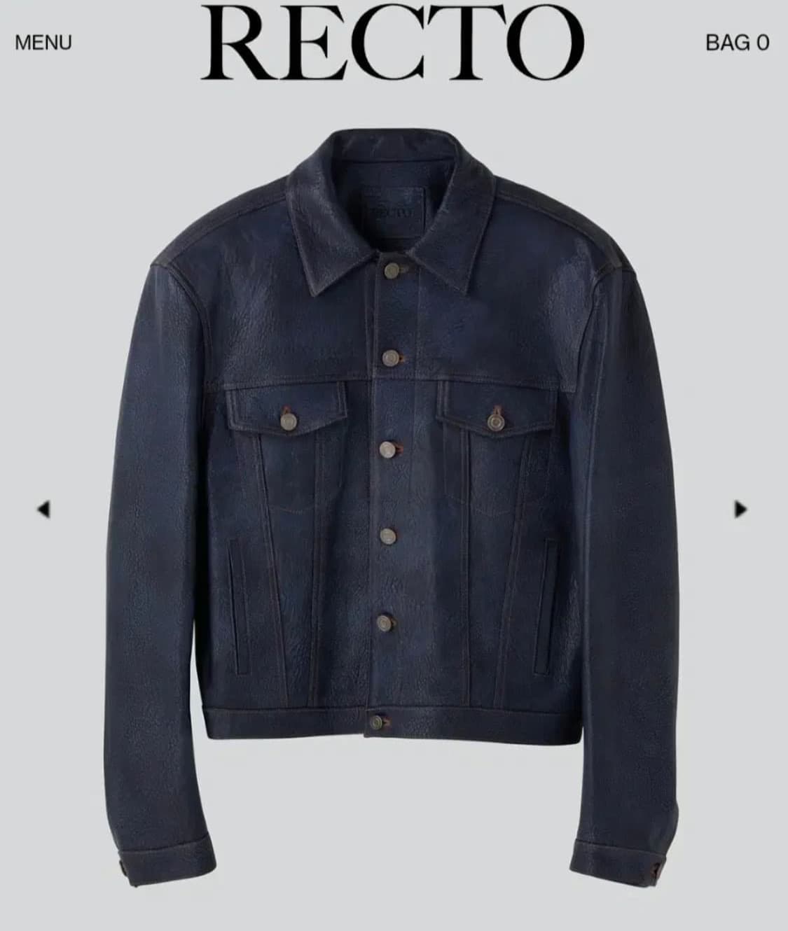 구매 S] 렉토 24FW 빈티지 이펙트 트러커 자켓 블루 상품이미지1
