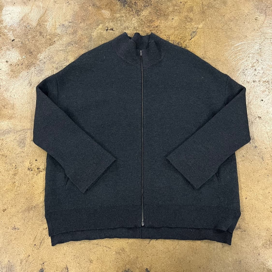 [정품/S] 구호 다크 그레이 니트 집업 가디건 b19 상품이미지2