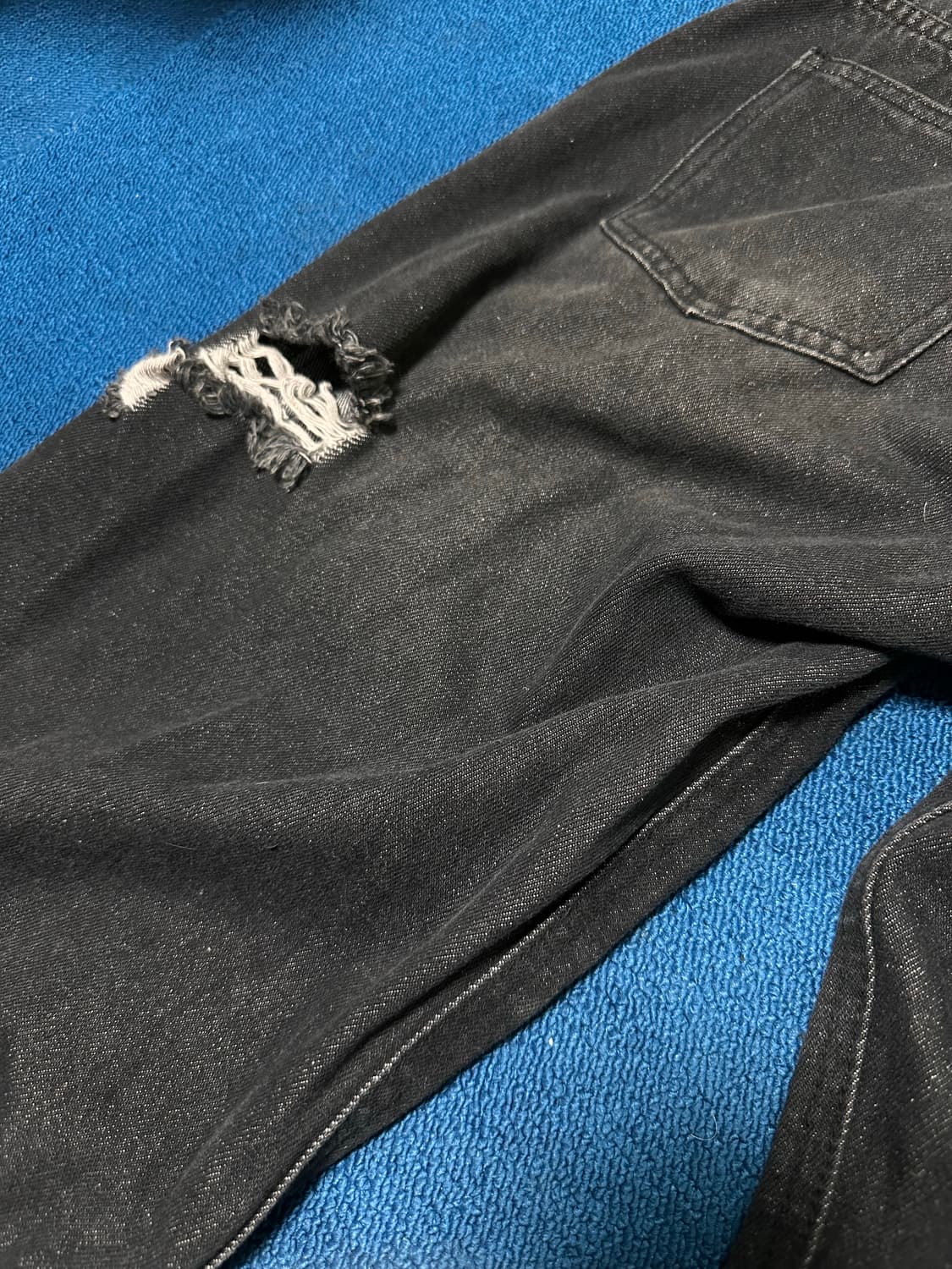 GATELESS destroyed denim washing pants 상품이미지10