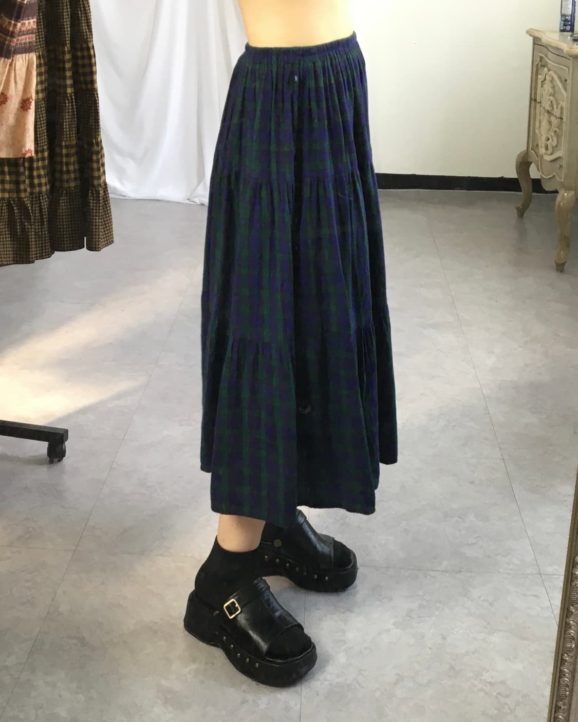 Check pattern skirt 상품이미지5
