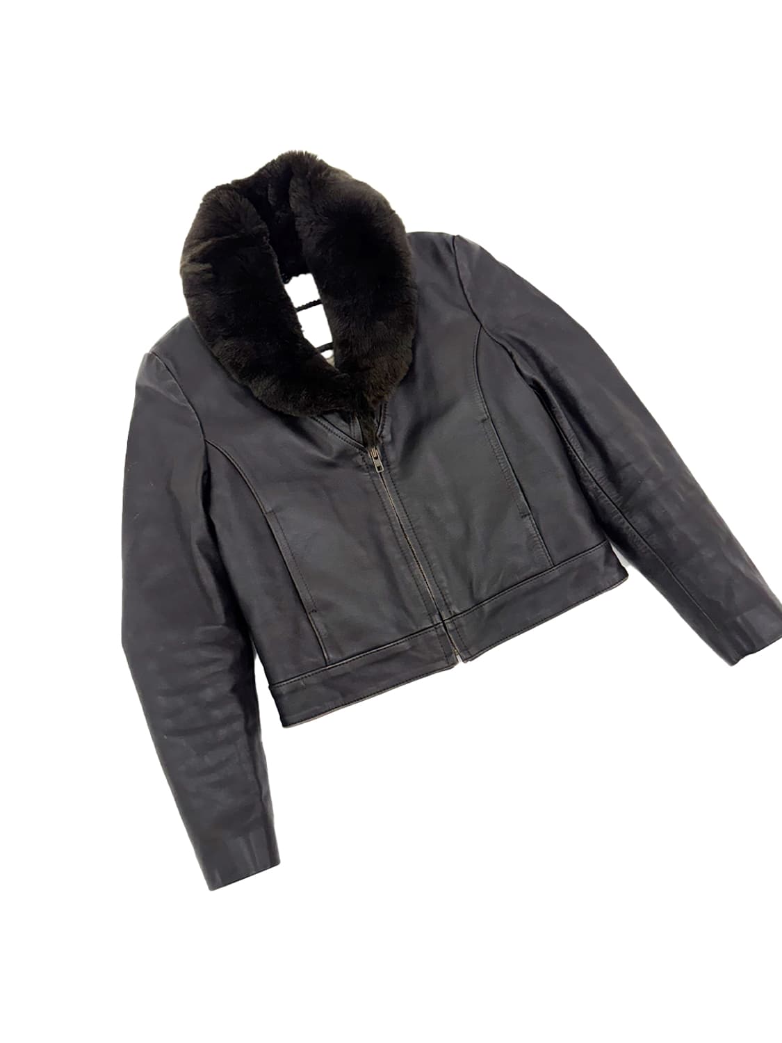 TOGA Mouton Collar Leather Jacket/ M 상품이미지4