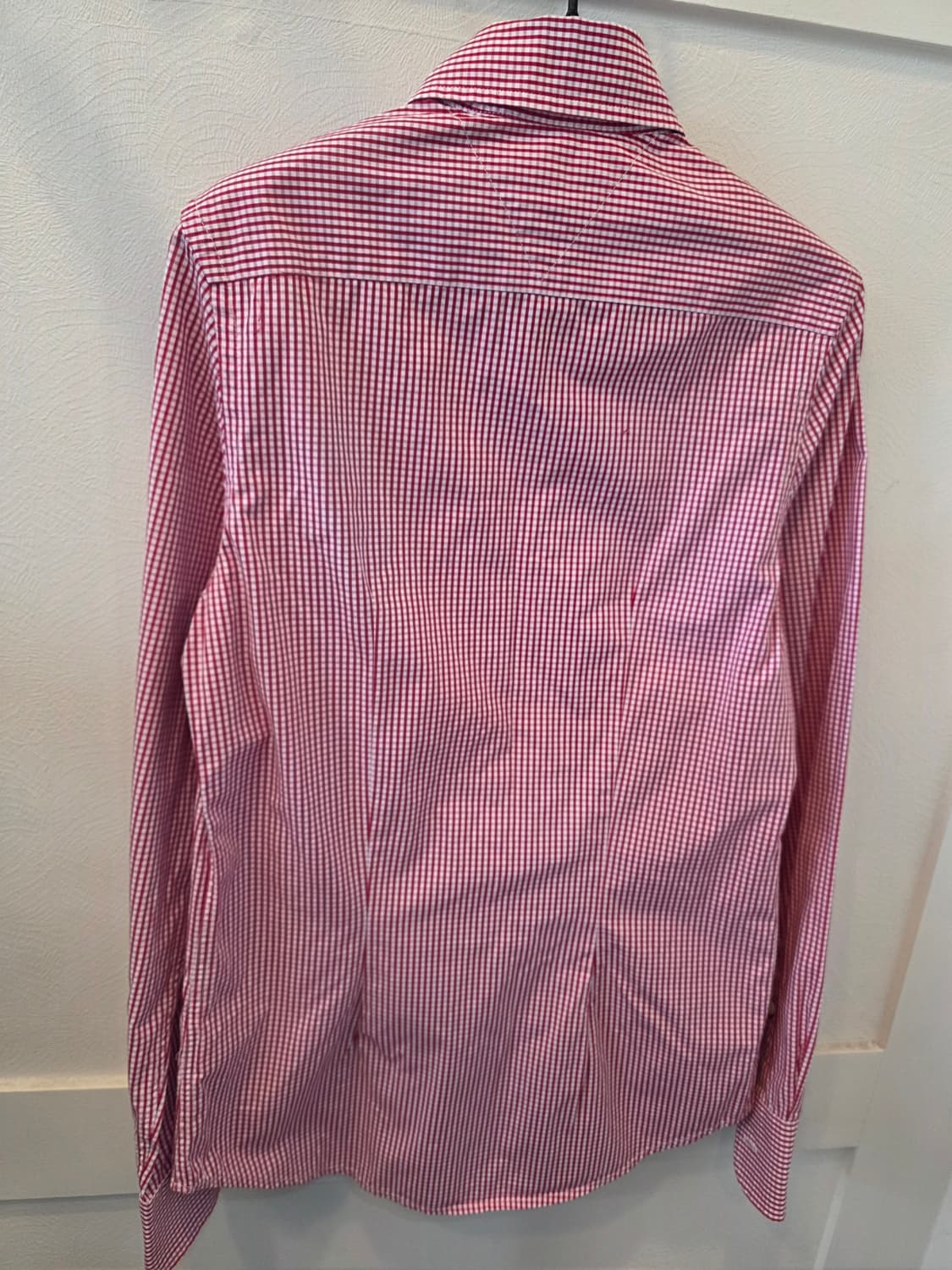 타미힐피거 레드 깅엄체크 셔츠 XS 슬림핏 상품이미지4
