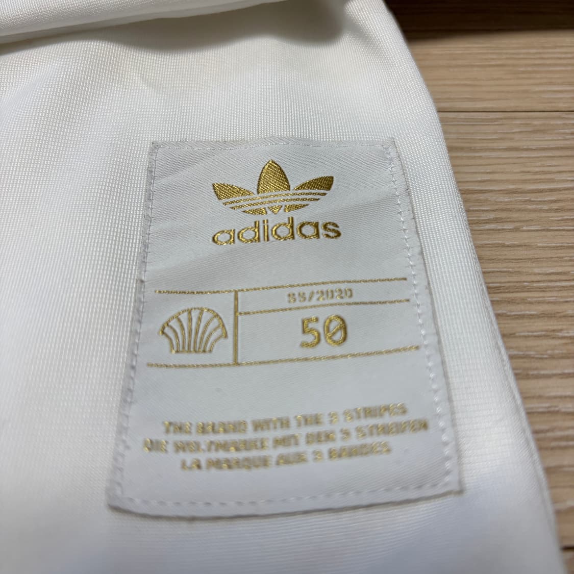 대장급) W)아디다스 희귀 화이트 골드 슈퍼스타 크롭 져지 상품이미지3