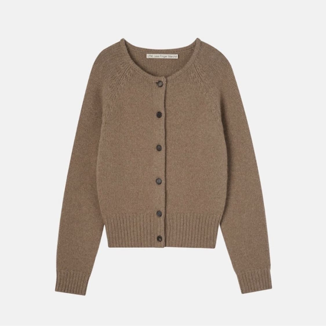 Lfm rib crew neck cardigan 토피컬러 상품이미지3