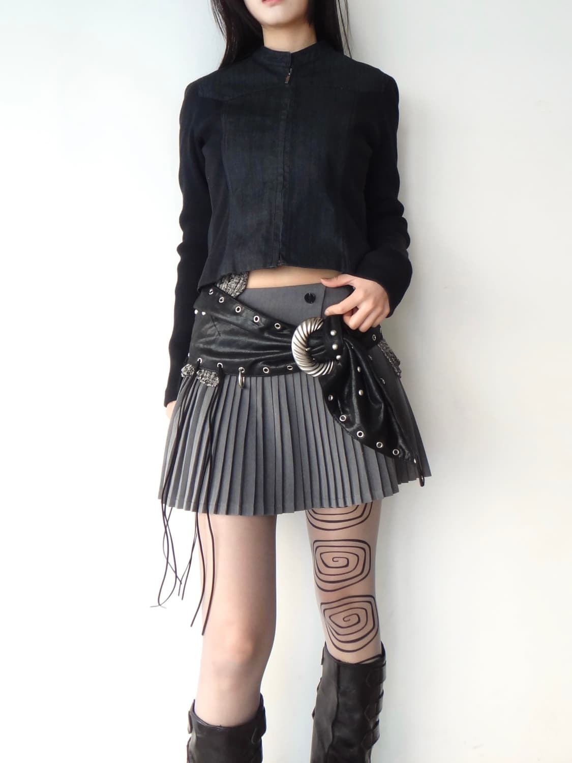 Ribbed mix denim jacket 상품이미지5