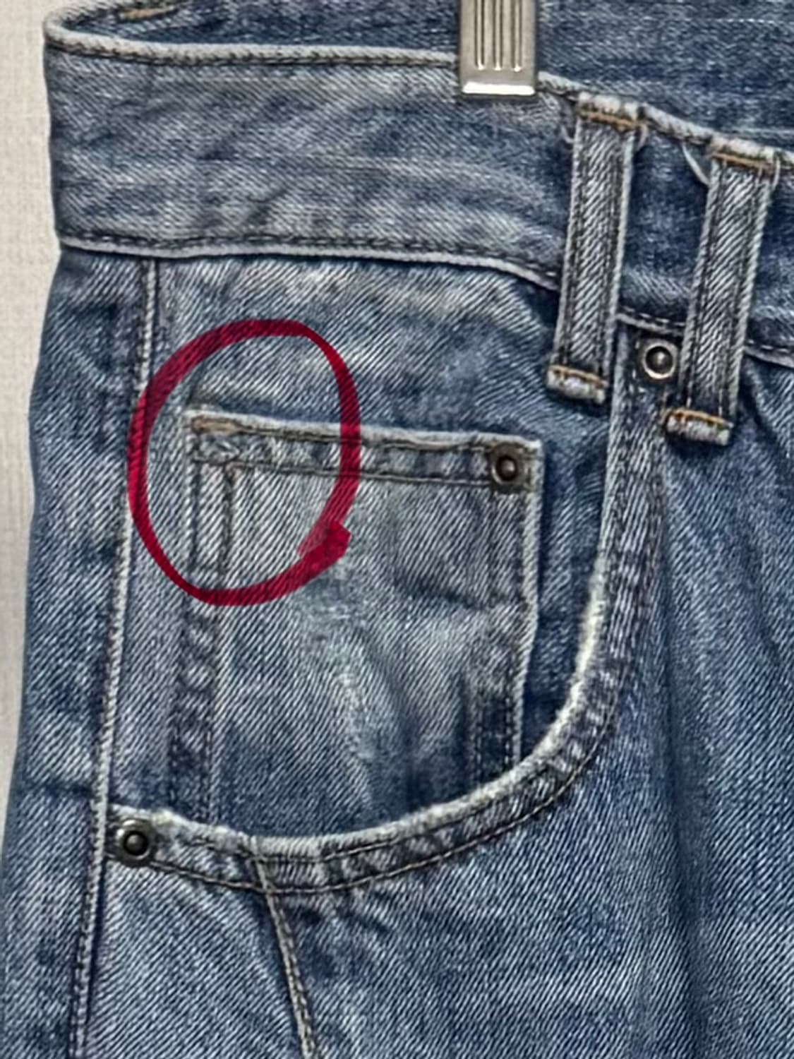 플리즈노팔로우 25Damaged Washing Wide Denim M 상품이미지4