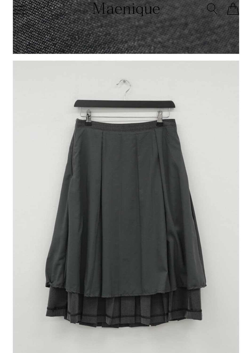 매니크 멜리아 플리츠 베이직 롱 스커트 상품이미지3