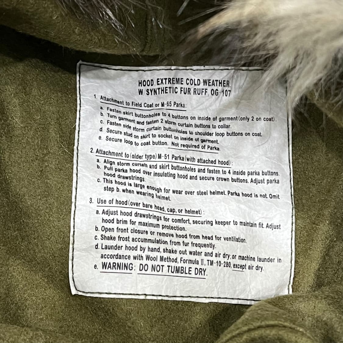 밀리터리 m-51 피쉬테일 파카 s08691 상품이미지9