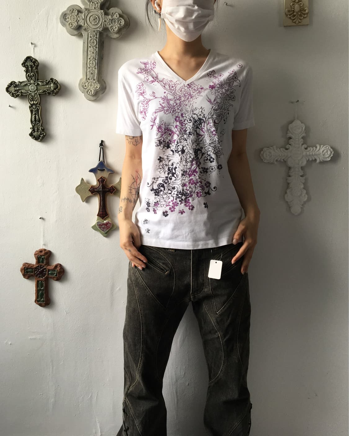 Printing point t shirt 상품이미지1