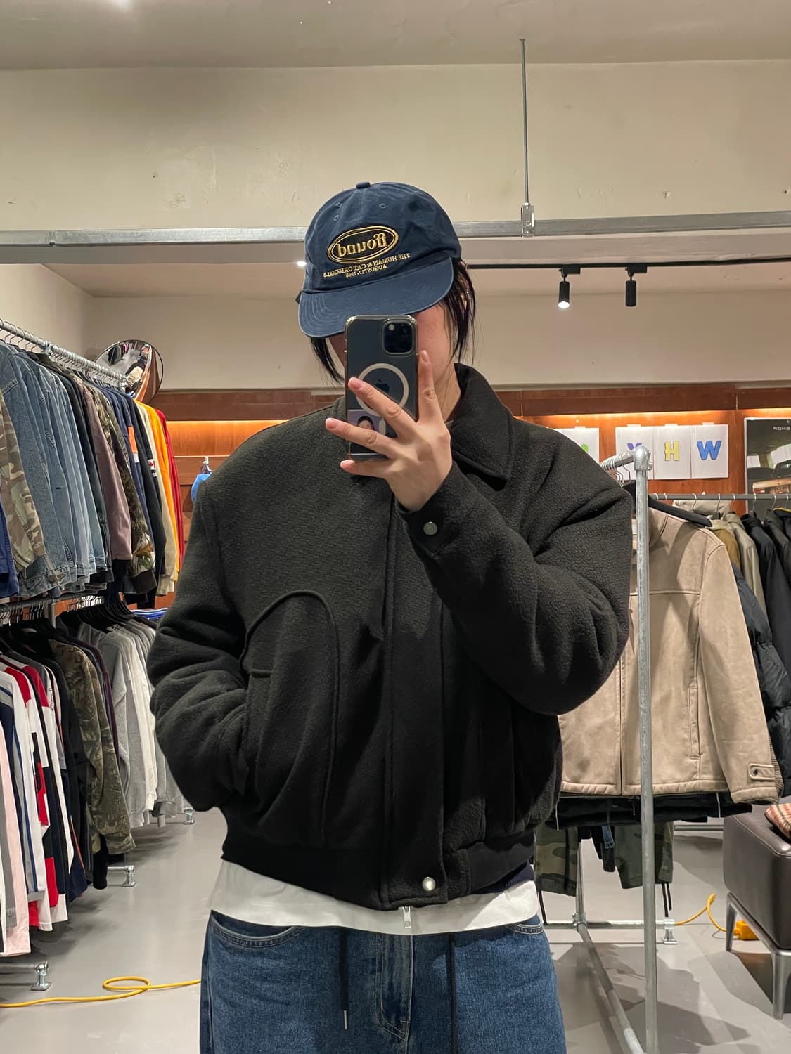 빈티지 오버핏 투웨이 누빔 자켓   상품이미지1