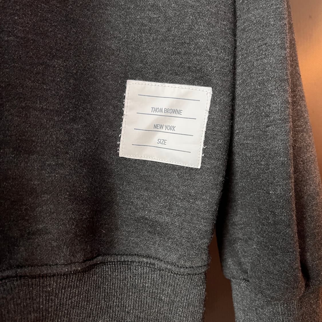  톰 브라운 기모 스웻 셔츠 4bar, 트리컬러 상품이미지3