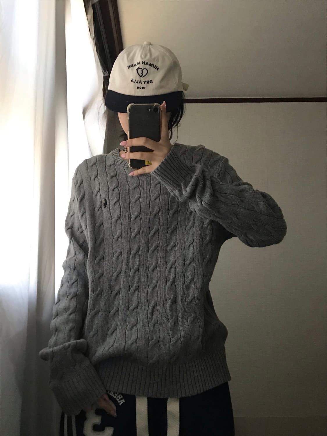 폴로 그레이 케이블 니트 상품이미지3