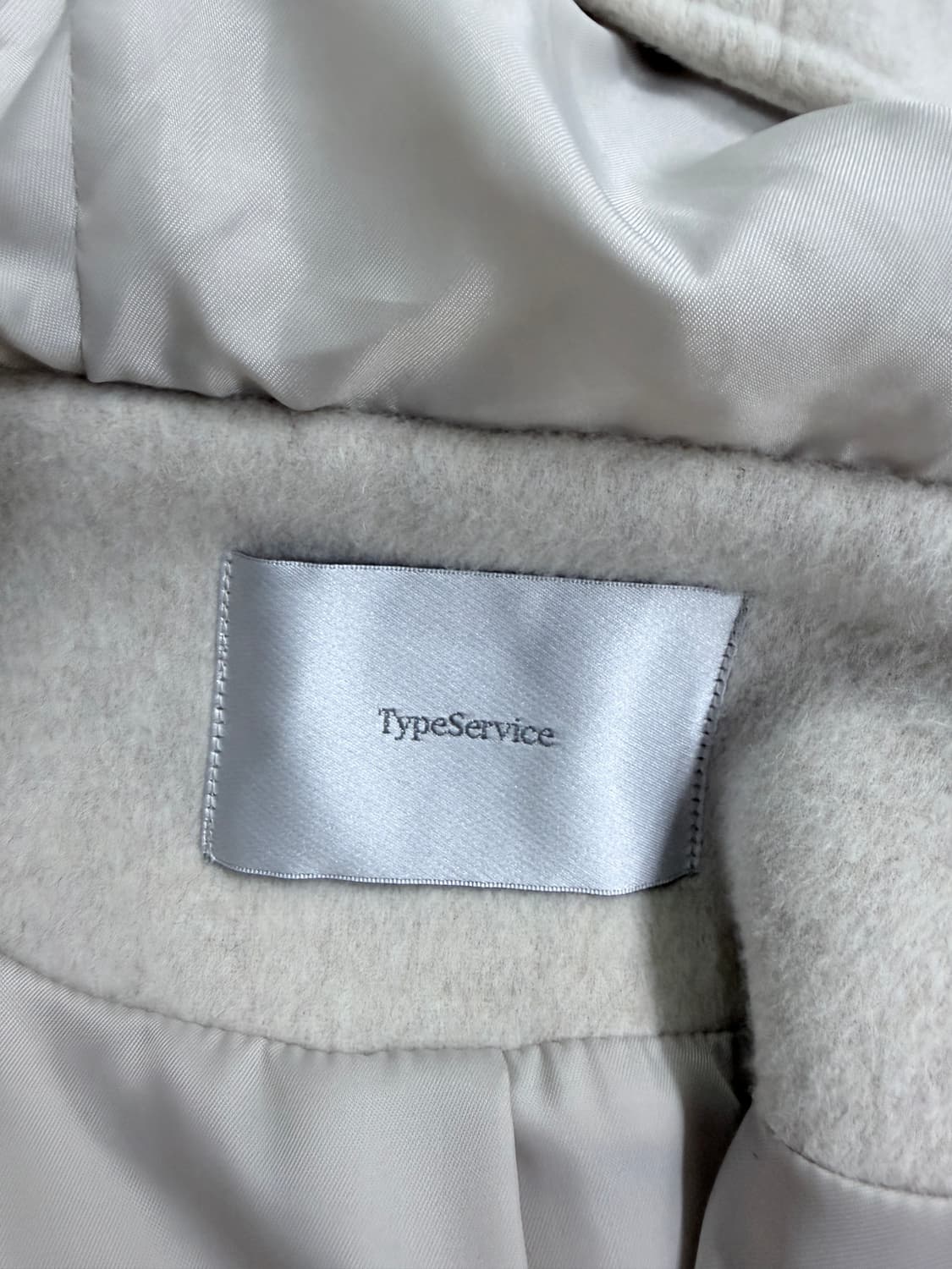 타입서비스 후드 하프 코트 오트밀, 후디드 상품이미지5