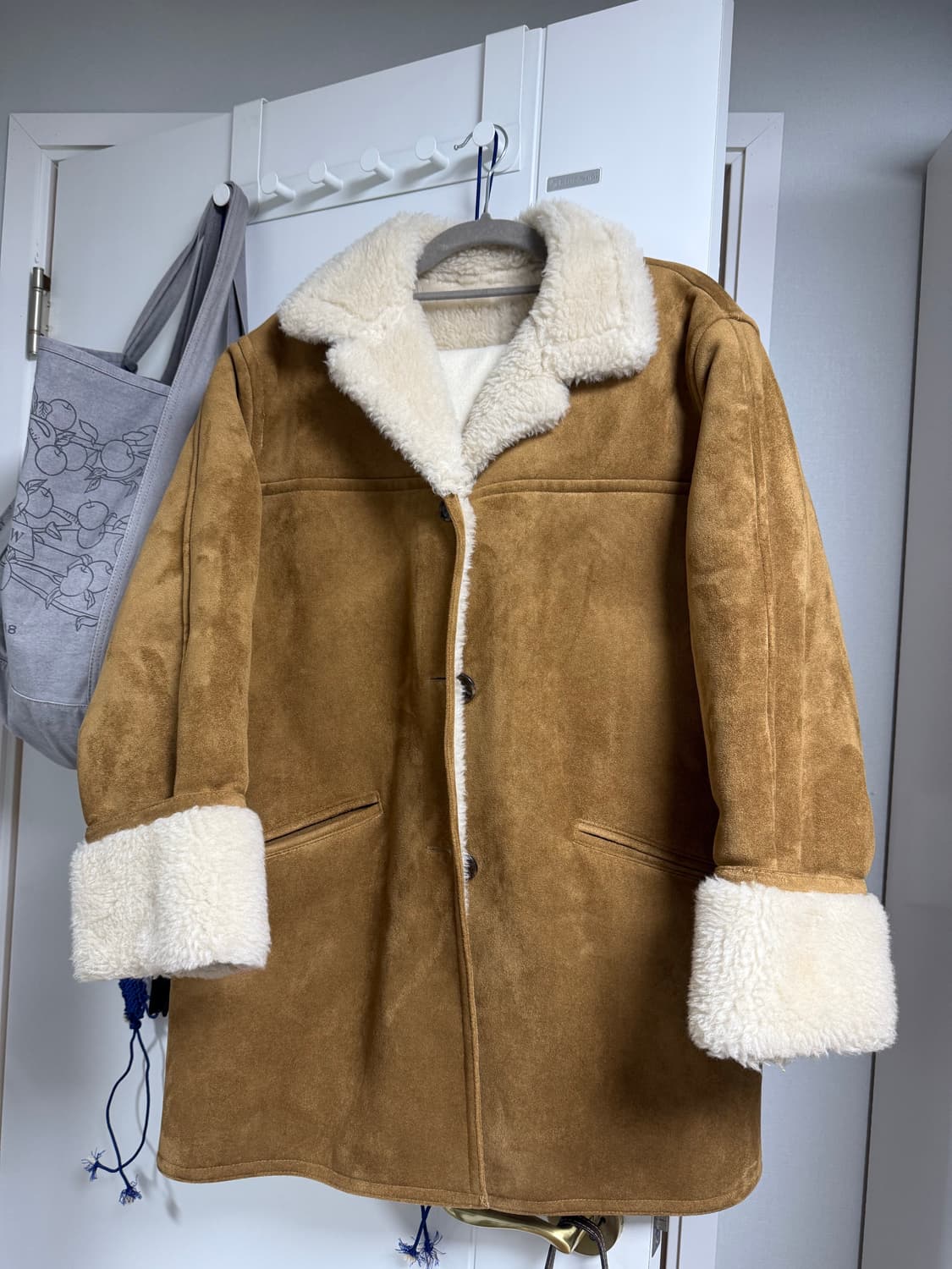 LE 르 쉬어링 하프 코트 카멜 상품이미지4