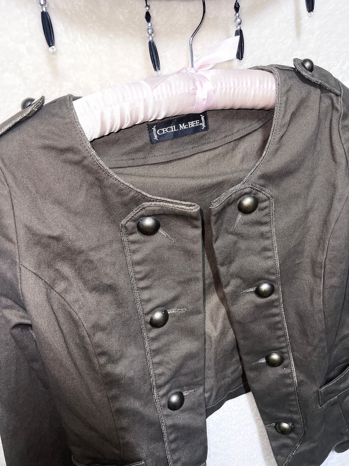 세실맥비 견장 나폴레옹 자켓 밀리터리 y2k 와투케 펑크 대장 갸루 핀터 상품이미지10