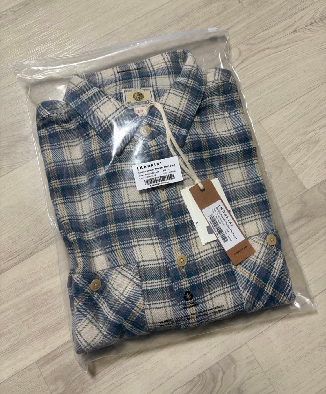 카키스 adsum Trucker Plaid Shirt L 상품이미지2