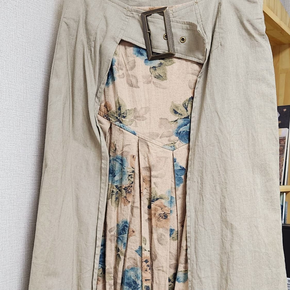 빈티지 플로랄 버클 스커트 상품이미지1