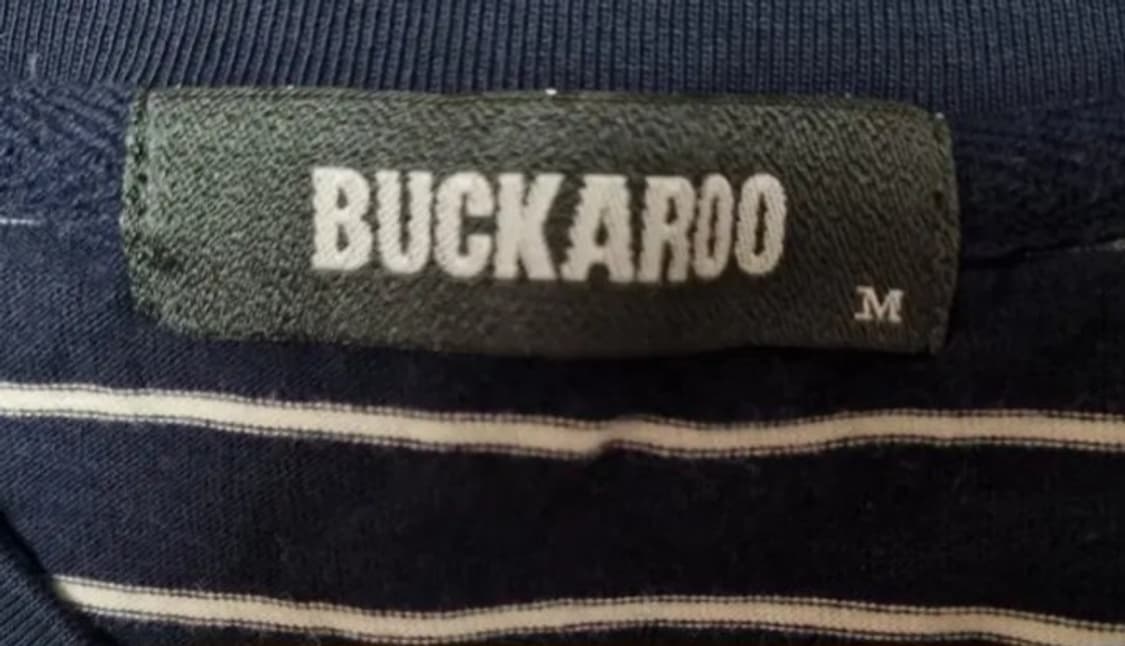 버커루(BUCKAROO) 스트라이프 라운드 반팔 티셔츠 M 상품이미지5