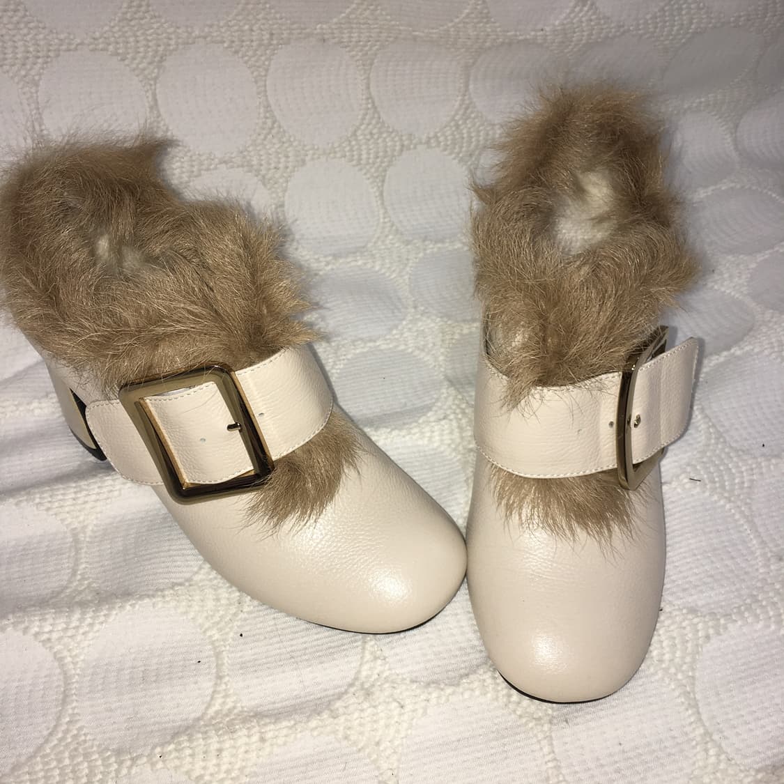 vintage 퍼 포인트 하이힐 상품이미지2