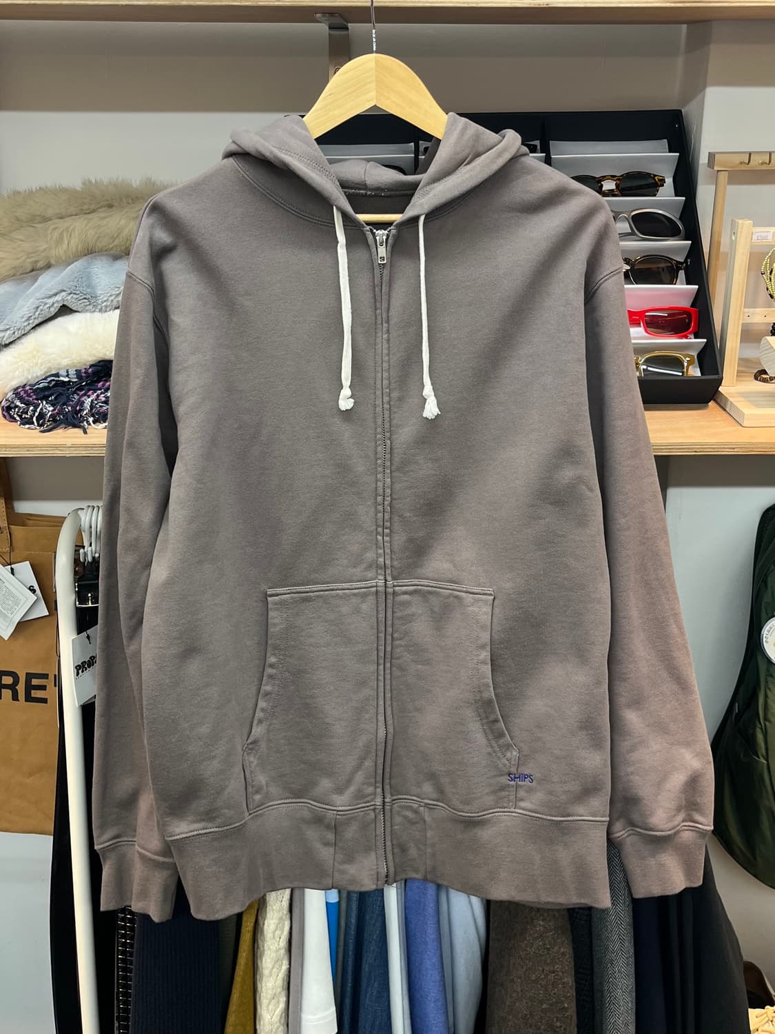 [100] SHIPS 쉽스 집업후드 브라운  상품이미지1