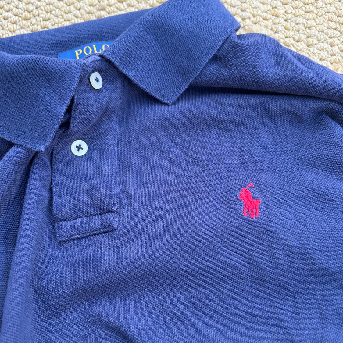 QR택)폴로 랄프로렌 네이비 레드포니 PK반팔 티셔츠 상품이미지3