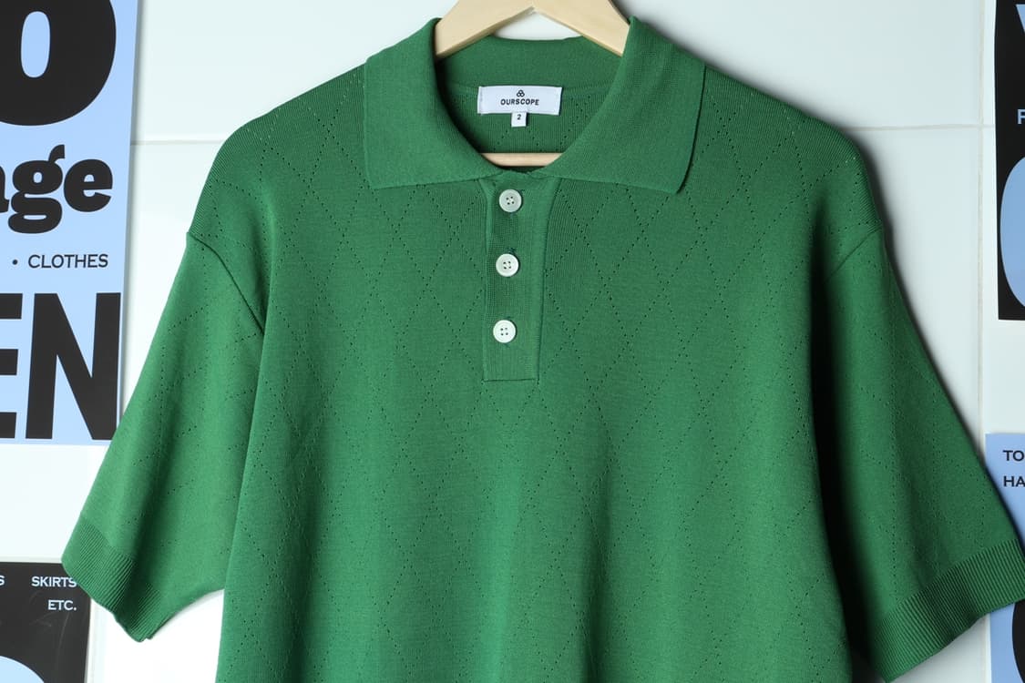 (L-2XL) 아워스코프 반팔 티셔츠 그린 폴리 기능성 박시-H31871 상품이미지3